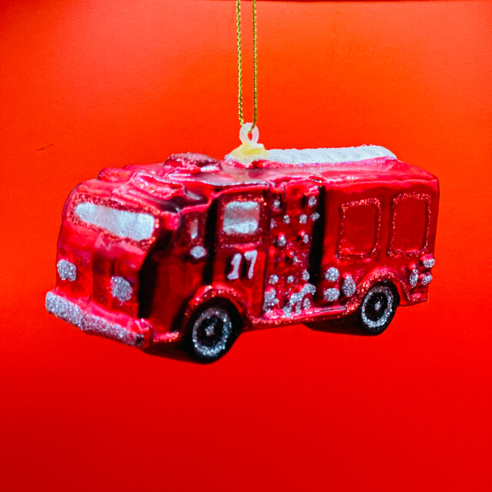 Brandweerwagen kerstbal