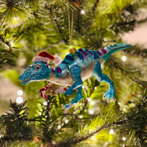 
                  
                    Kerstbal Raptor met kerstmuts
                  
                