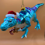 Kerstbal Raptor met kerstmuts