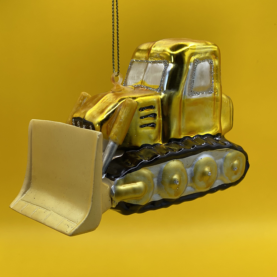 Kerstbal Bulldozer