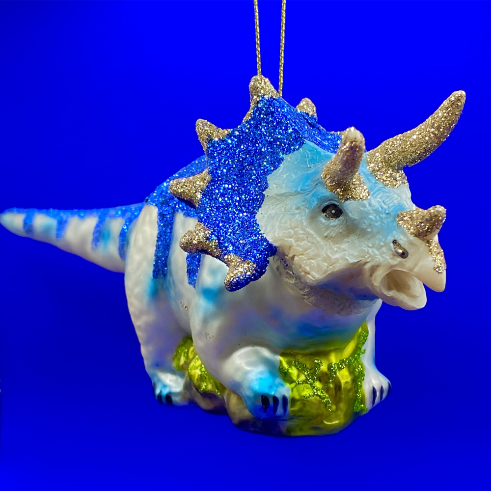 Kerstbal Dino Triceratops